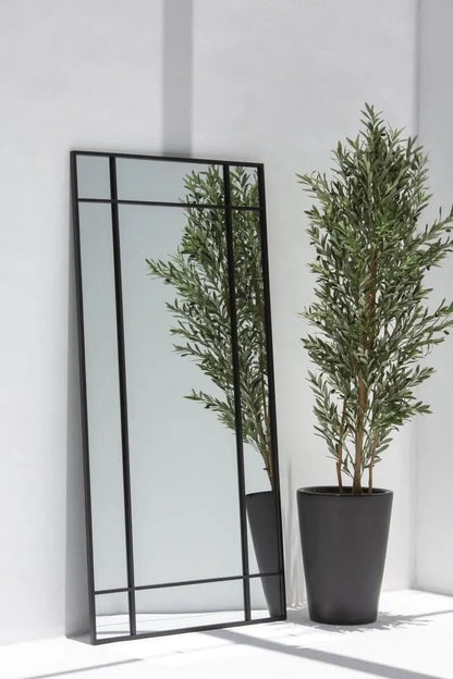 Grand Miroir Noir Rectangulaire - Modernista Maroc