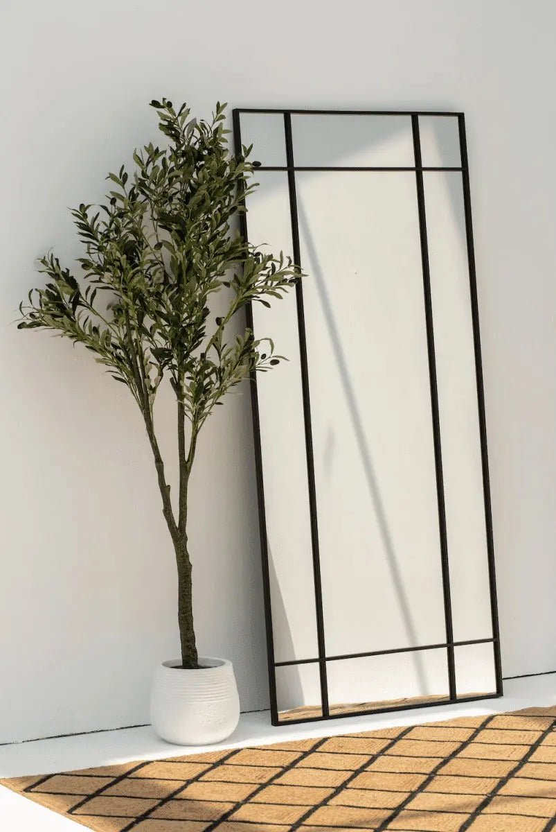 Grand Miroir Noir Rectangulaire - Modernista Maroc