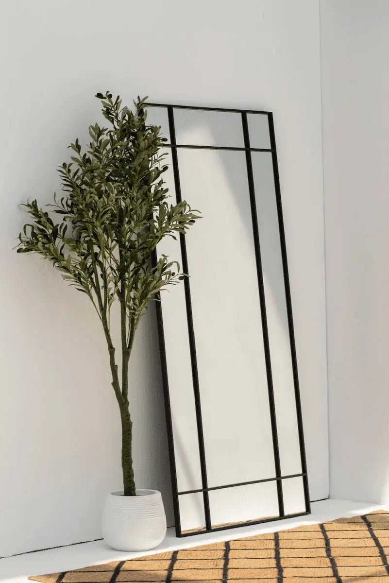 Grand Miroir Noir Rectangulaire - Modernista Maroc