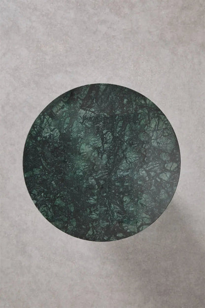 Lot de 2 Tables de Chevet Rondes Ø35 cm – Venia | Marbre Vert Guatemala - Modernista Maroc