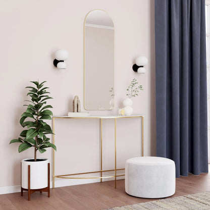 Miroir arche en métal noir 40x120cm - Modernista Maroc