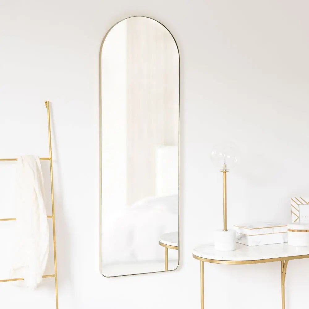 Miroir arche en métal noir 40x120cm - Modernista Maroc