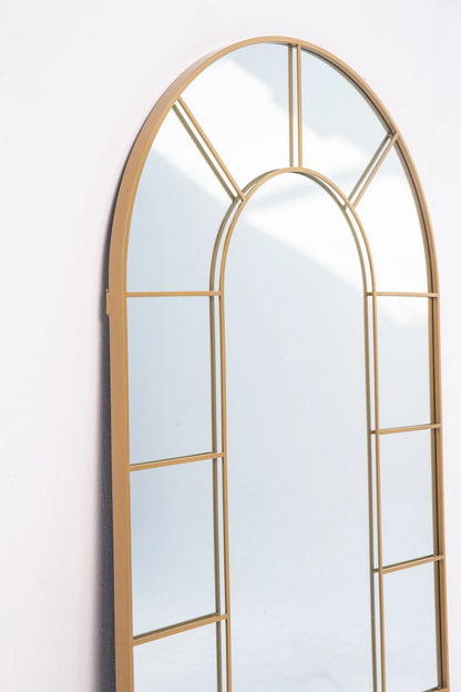 Miroir Arqué doré avec Cadre Divisé ( 4 Dimensions ) - Modernista Maroc