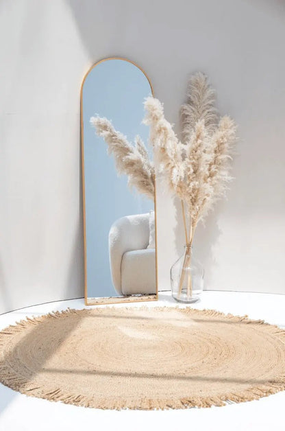 Miroir arqué doré minimaliste ( 8 Dimensions ) - Modernista Maroc