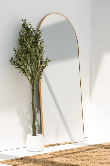 Miroir arqué doré minimaliste ( 8 Dimensions ) - Modernista Maroc