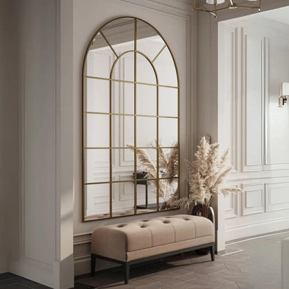 Miroir Arqué Doré XXL (210 × 140 cm) - Modernista Maroc