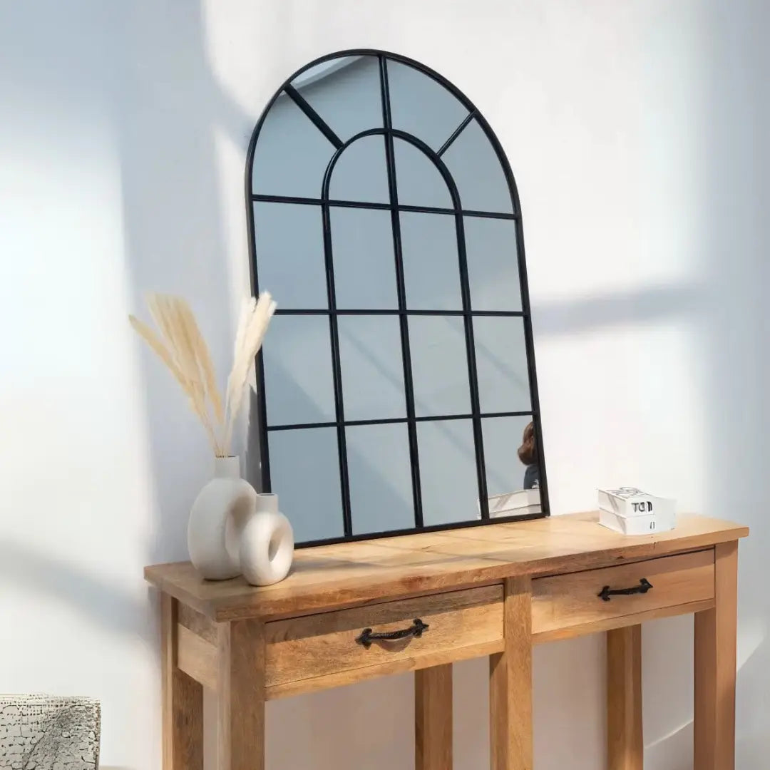 Miroir Arqué Noir - Modernista Maroc