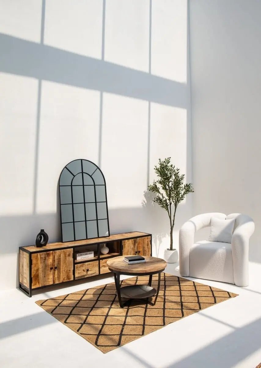 Miroir Arqué Noir - Modernista Maroc