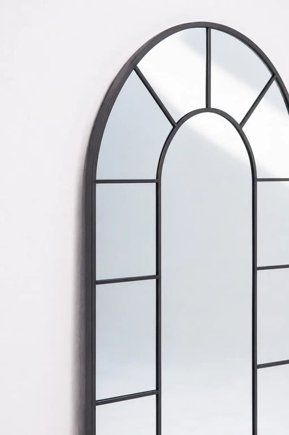 Miroir Arqué noir avec Cadre Divisé ( 4 Dimensions ) - Modernista Maroc
