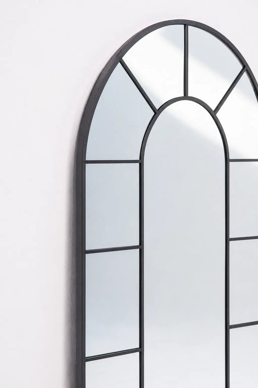 Miroir Arqué noir avec Cadre Divisé ( 4 Dimensions ) - Modernista Maroc