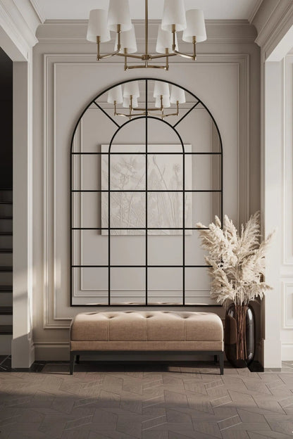 Miroir Arqué Noir XXL (210 × 140 cm) - Modernista Maroc
