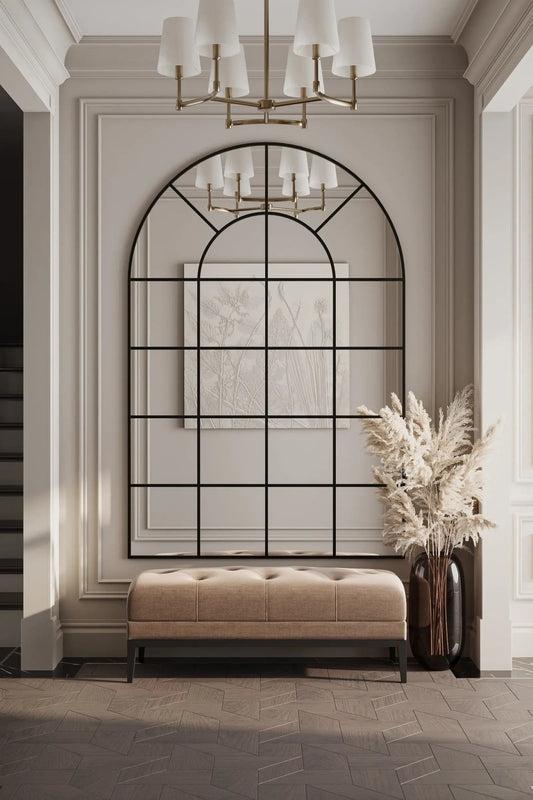Miroir Arqué Noir XXL (210 × 140 cm) - Modernista Maroc