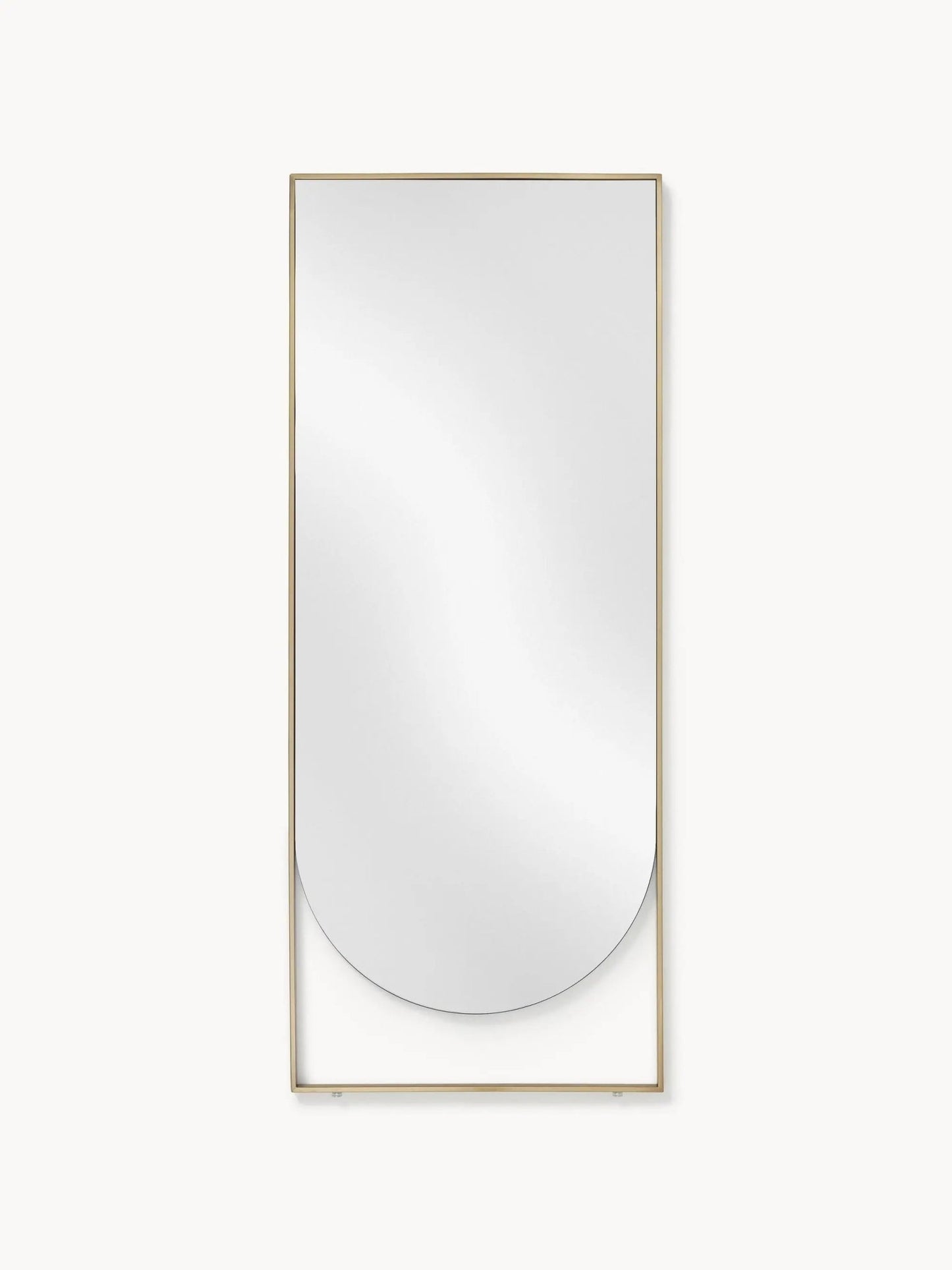 Miroir Doré Rectangulaire avec Détail Arrondi - 160 cm x 65 cm - Modernista Maroc