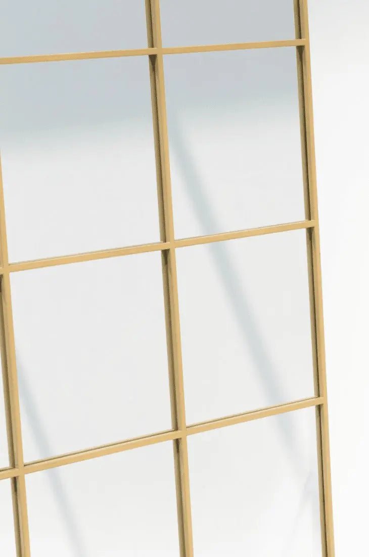 Miroir Fenêtre Rectangulaire Doré - Modernista Maroc