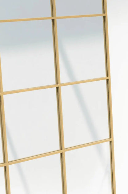 Miroir Fenêtre Rectangulaire Doré - Modernista Maroc