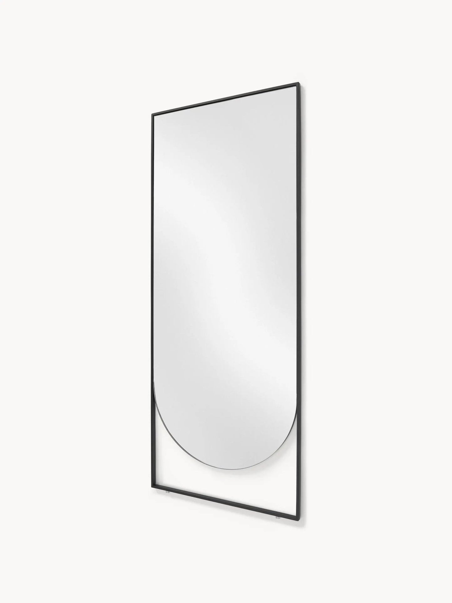Miroir Noir Rectangulaire avec Détail Arrondi - 160 cm x 65 cm - Modernista Maroc