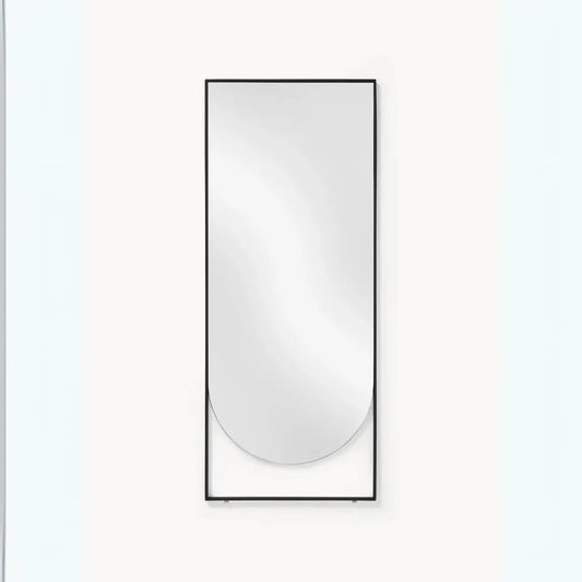 Miroir Noir Rectangulaire avec Détail Arrondi - 160 cm x 65 cm - Modernista Maroc