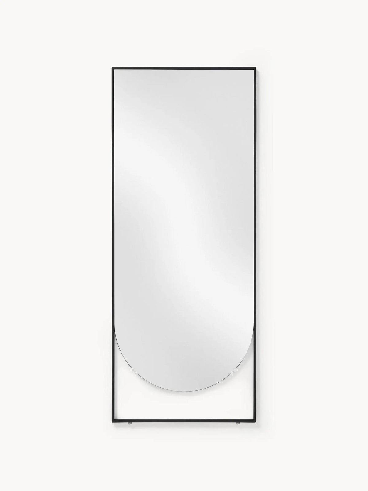 Miroir Noir Rectangulaire avec Détail Arrondi - 160 cm x 65 cm - Modernista Maroc