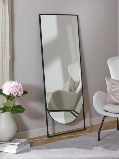 Miroir Noir Rectangulaire avec Détail Arrondi - 160 cm x 65 cm - Modernista Maroc