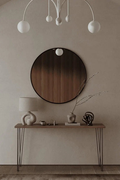 Miroir noir rond ( 5 Diamètre ) - Modernista Maroc