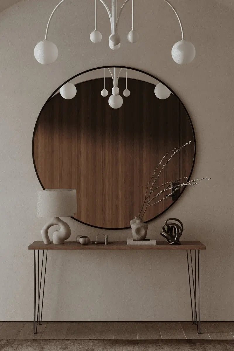 Miroir noir rond ( 5 Diamètre ) - Modernista Maroc