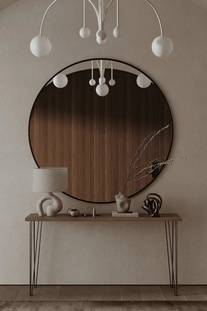 Miroir noir rond ( 5 Diamètre ) - Modernista Maroc