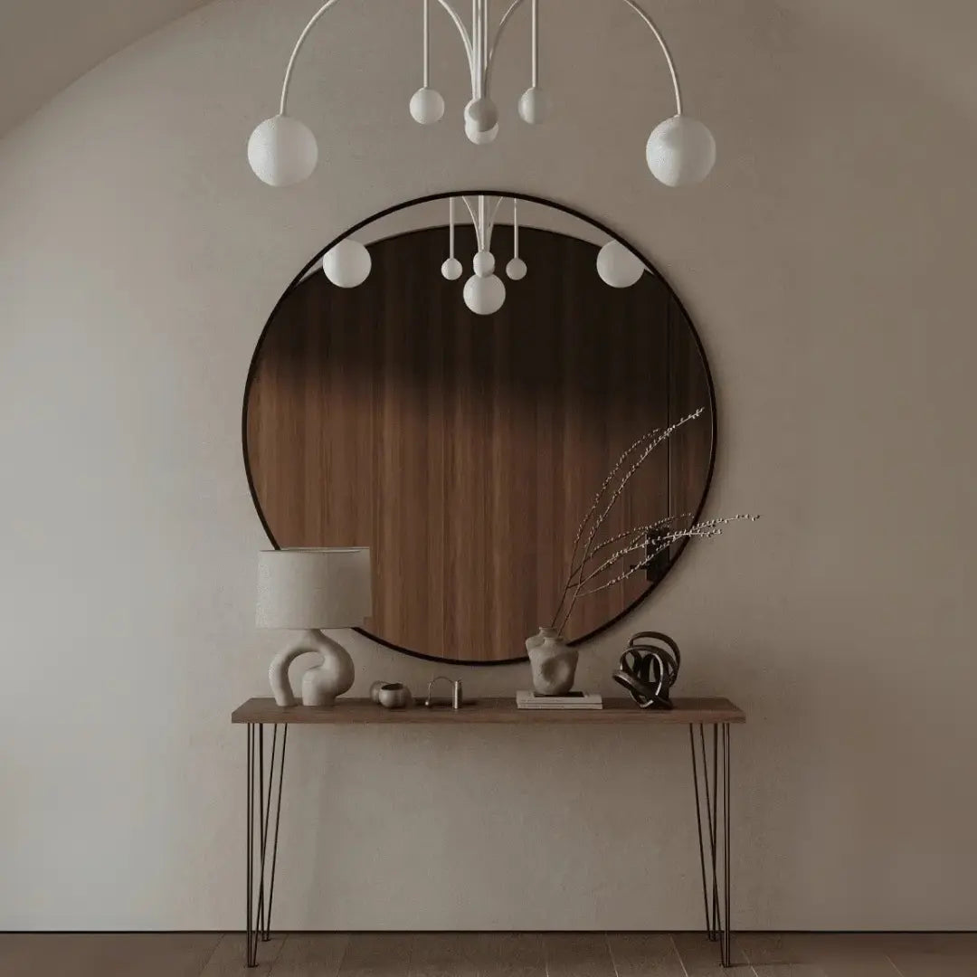 Miroir noir rond ( 5 Diamètre ) - Modernista Maroc