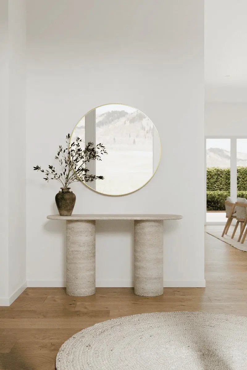 Miroir Rond Doré (7 Diamètres) - Modernista Maroc