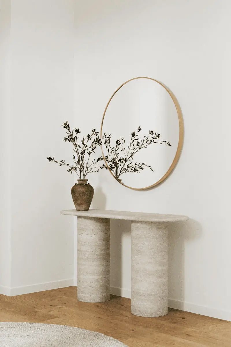 Miroir Rond Doré (7 Diamètres) - Modernista Maroc