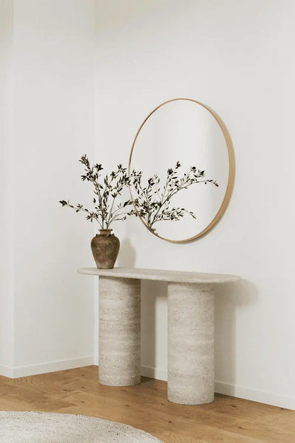 Miroir Rond Doré (7 Diamètres) - Modernista Maroc