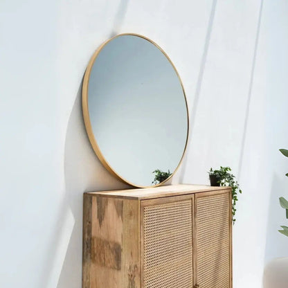 Miroir Rond Doré (7 Diamètres) - Modernista Maroc