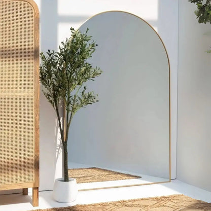 Miroir XXL Arqué Doré - Modernista Maroc