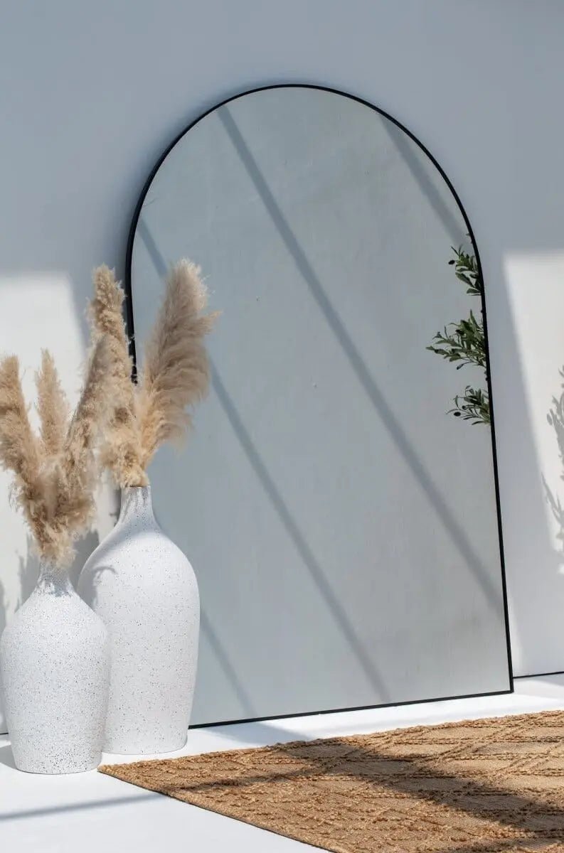 Miroir XXL Arqué Noir - Modernista Maroc