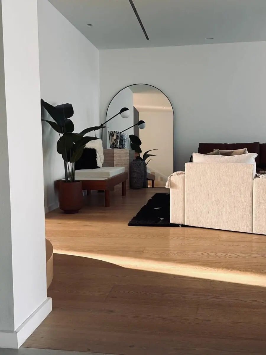 Miroir XXL Arqué Noir - Modernista Maroc