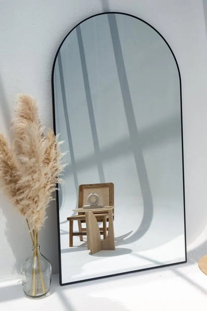 Miroir XXL Arqué Noir - Modernista Maroc
