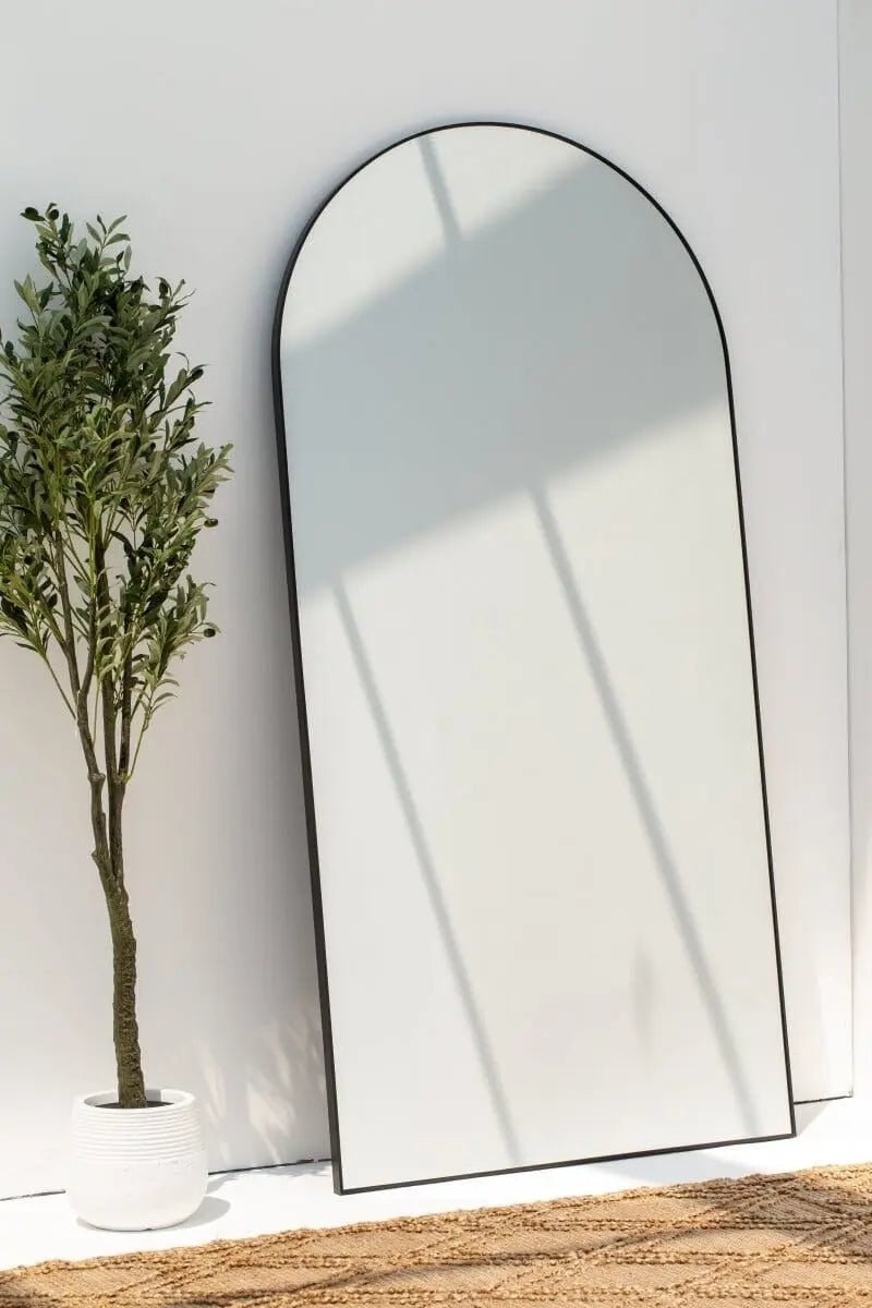 Miroir XXL Arqué Noir - Modernista Maroc