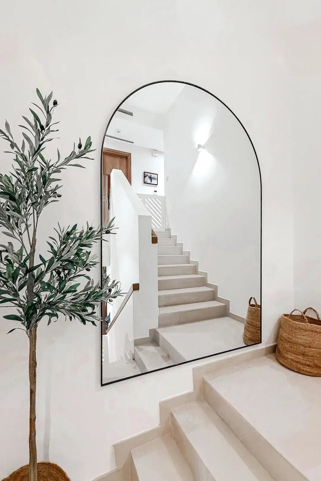 Miroir XXL Arqué Noir - Modernista Maroc