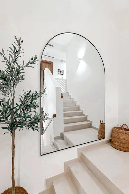 Miroir XXL Arqué Noir - Modernista Maroc