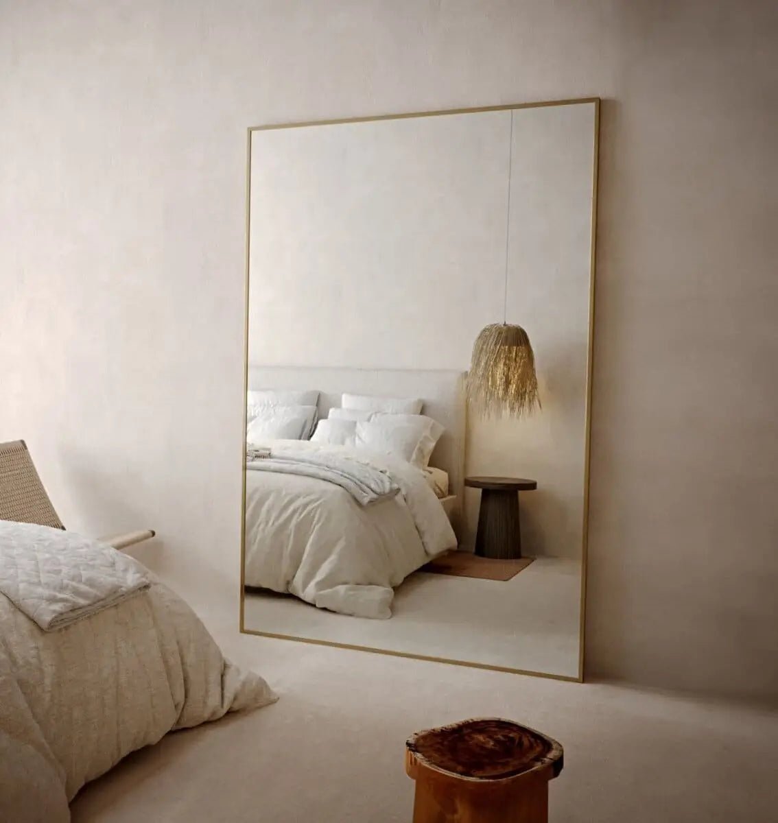 Miroir XXL Rectangulaire Doré - Dimensions 200 x 120 cm à 230 x 155 cm - Modernista Maroc