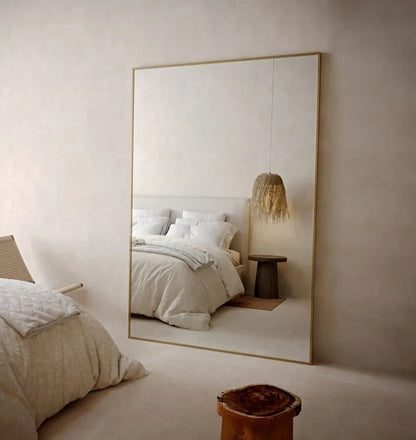 Miroir XXL Rectangulaire Doré - Dimensions 200 x 120 cm à 230 x 155 cm - Modernista Maroc