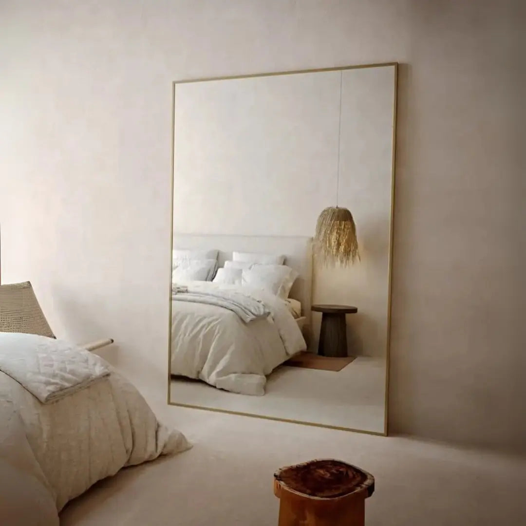 Miroir XXL Rectangulaire Doré - Dimensions 200 x 120 cm à 230 x 155 cm - Modernista Maroc