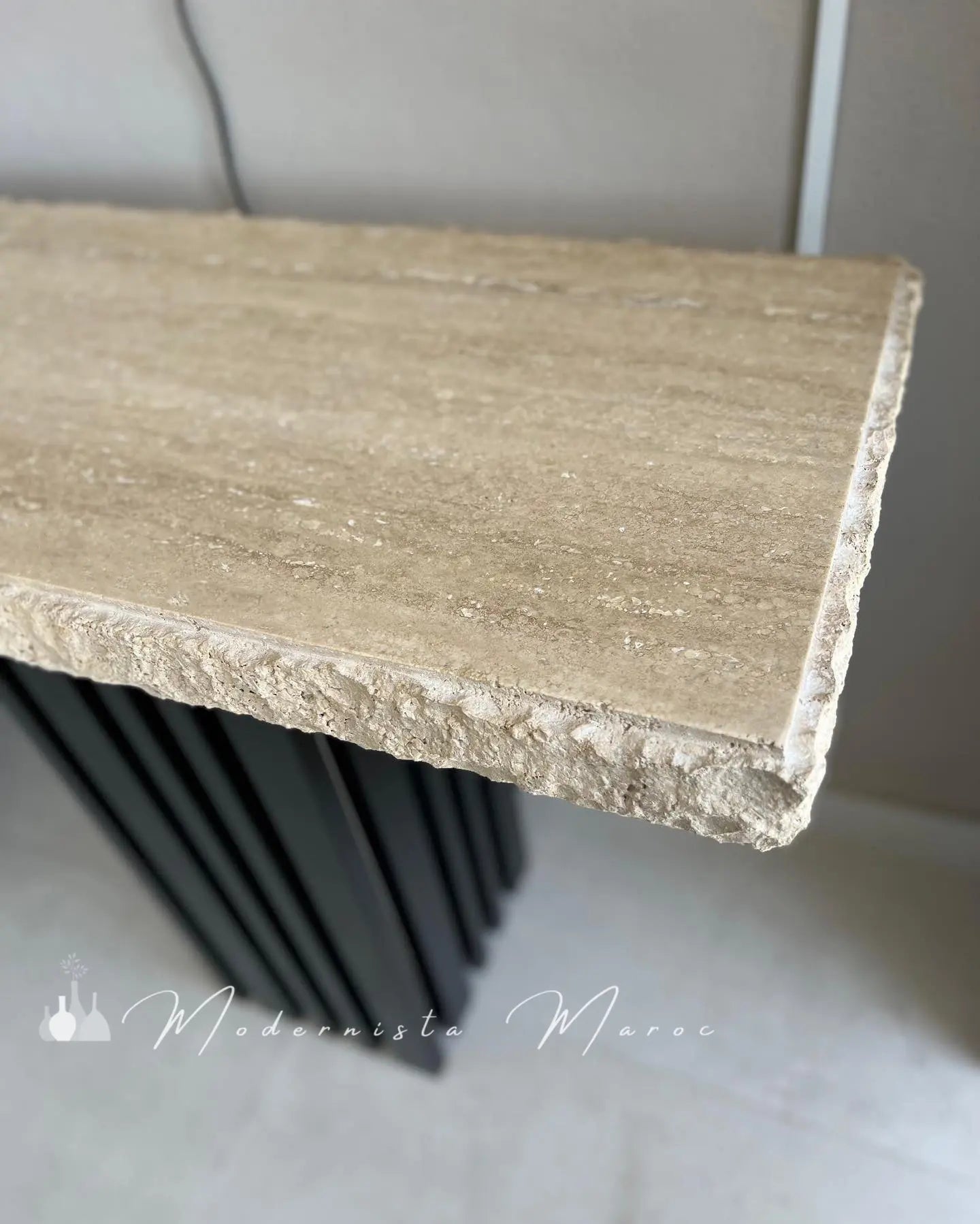 Console d'Entrée en travertin Mogador - Modernista Maroc