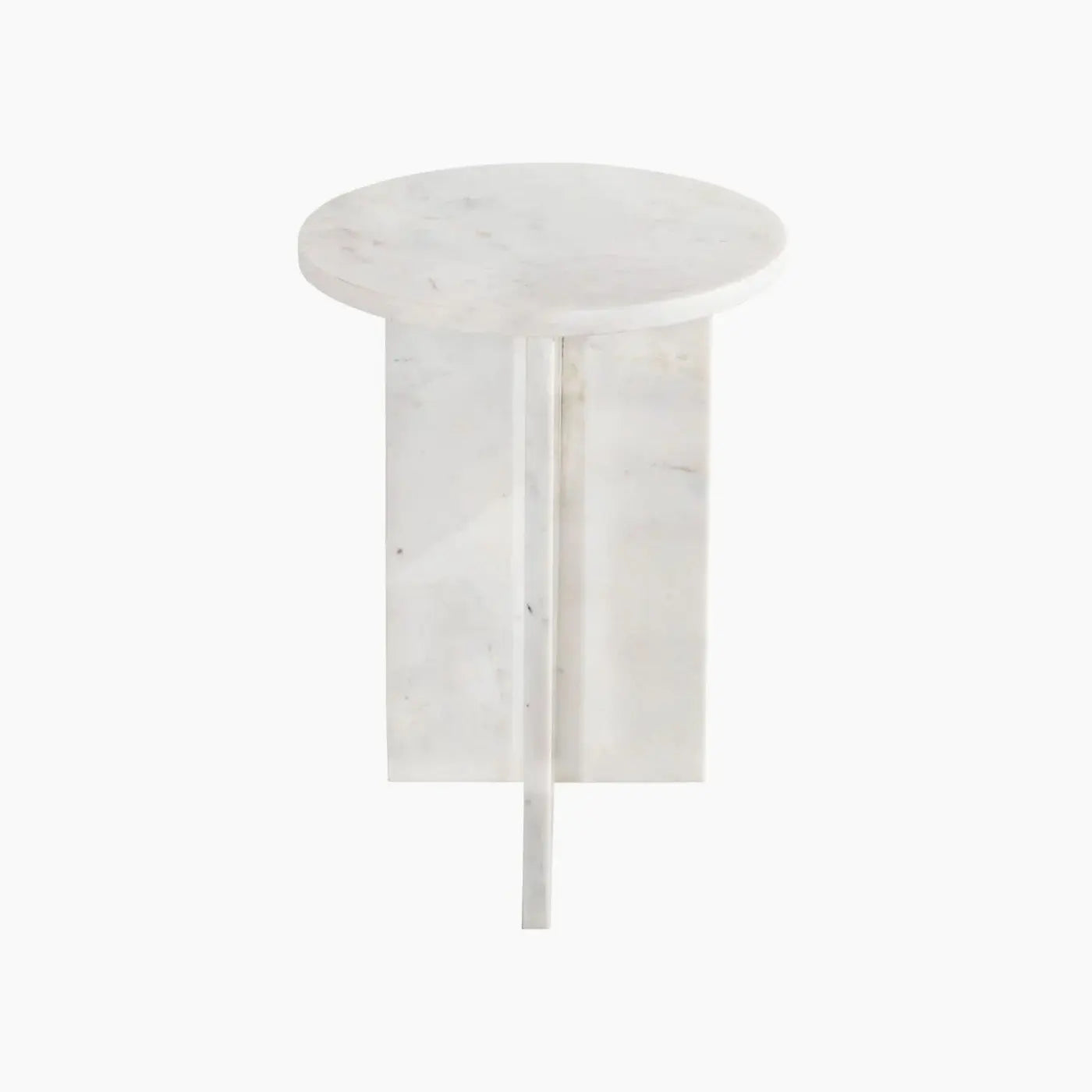 Table d'appoint en Marbre Blanc Saphir - Modernista Maroc