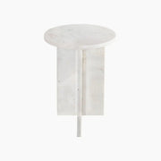 Table d'appoint en Marbre Blanc Saphir - Modernista Maroc