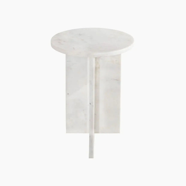 Table d'appoint en Marbre Blanc Saphir - Modernista Maroc