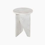 Table d'appoint en Marbre Blanc Saphir - Modernista Maroc