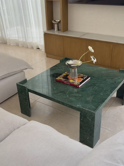 Table basse en marbre vert Ephyra