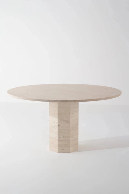 Table à manger AURELIA – Travertin naturel - Modernista Maroc