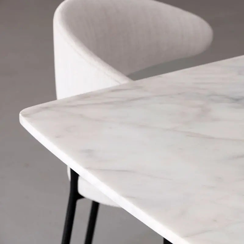 Table à manger en marbre blanc – Pureté et design intemporel - Modernista Maroc