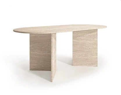 Table à manger en travertin Erythia - Modernista Maroc